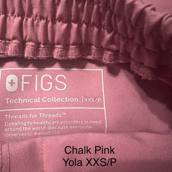 FIGS - CHALK PINK XXS/XS - Picture 3 of 7